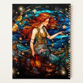 Kleurrijke Glas in lood Zeemeermin Aangepaste Naam Planner (Achterkant)