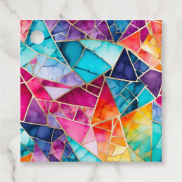 Kleurrijke Glas Mozaïek Kunst Cadeaublaadjes Bedankjes Labels