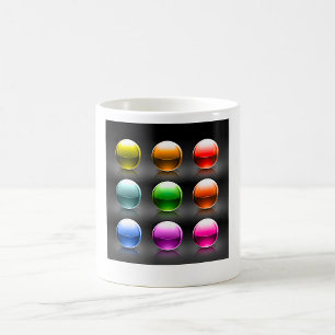 Kleurrijke glasballen Mok