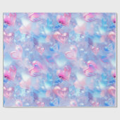 Kleurrijke glasharten Valentijnse  Cadeaupapier (Vlak)