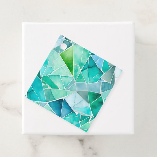 Kleurrijke Glass Mosaic Art Gift Labels (In situ)