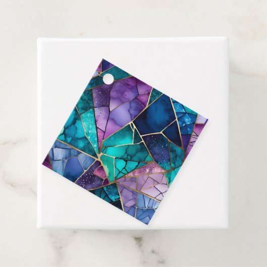 Kleurrijke Glass Mosaic Art Gift Labels (In situ)