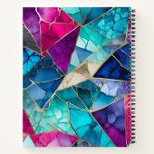 Kleurrijke Glass Mosaic Art Spiral Notitieboek (Achterkant)