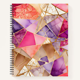 Kleurrijke Glass Mosaic Art Spiral Notitieboek