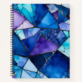 Kleurrijke Glass Mosaic Art Spiral Notitieboek