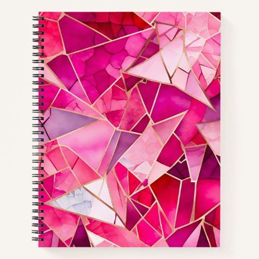 Kleurrijke Glass Mosaic Art Spiral Notitieboek (Voorkant)