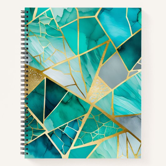 Kleurrijke Glass Mosaic Art Spiral Notitieboek (Voorkant)