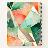 Kleurrijke Glass Mosaic Art Spiral Notitieboek (Achterkant)