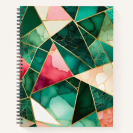 Kleurrijke Glass Mosaic Art Spiral Notitieboek