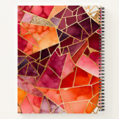 Kleurrijke Glass Mosaic Art Spiral Notitieboek (Achterkant)
