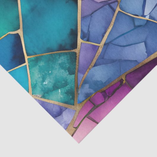 Kleurrijke Glass Mosaic Art Tissue Paper Tissuepapier (Detail)