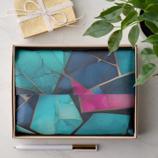 Kleurrijke Glass Mosaic Art Tissue Paper Tissuepapier (Geschenk)