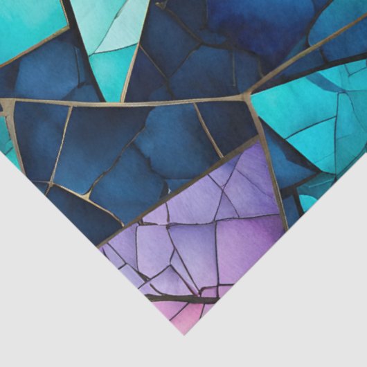 Kleurrijke Glass Mosaic Art Tissue Paper Tissuepapier (Detail)