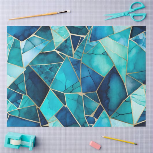 Kleurrijke Glass Mosaic Art Tissue Paper Tissuepapier (Craft)