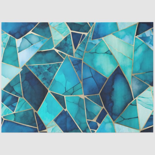Kleurrijke Glass Mosaic Art Tissue Paper Tissuepapier (Voorkant)