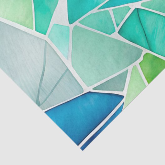 Kleurrijke Glass Mosaic Art Tissue Paper Tissuepapier (Detail)