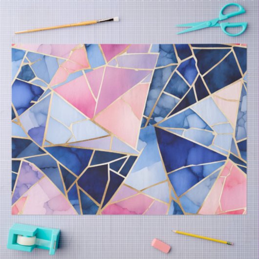 Kleurrijke Glass Mosaic Art Tissue Paper Tissuepapier (Craft)