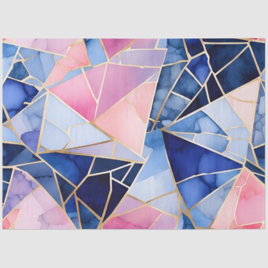 Kleurrijke Glass Mosaic Art Tissue Paper Tissuepapier (Voorkant)