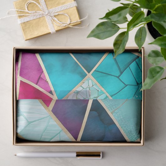 Kleurrijke Glass Mosaic Art Tissue Paper Tissuepapier (Geschenk)