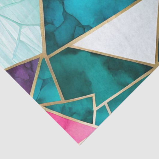 Kleurrijke Glass Mosaic Art Tissue Paper Tissuepapier (Detail)