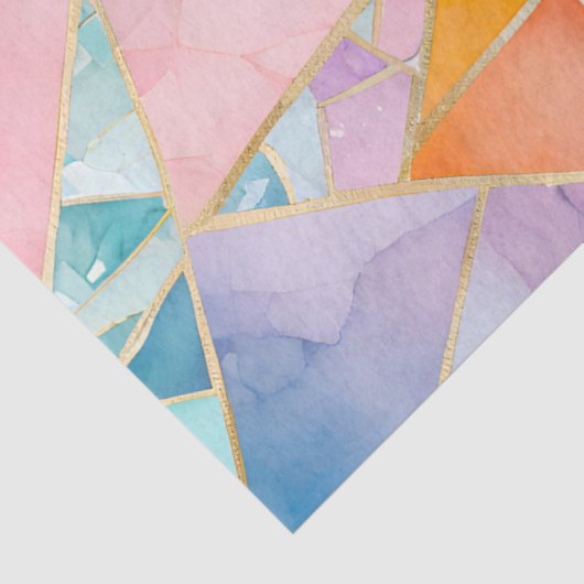 Kleurrijke Glass Mosaic Art Tissue Paper Tissuepapier (Detail)