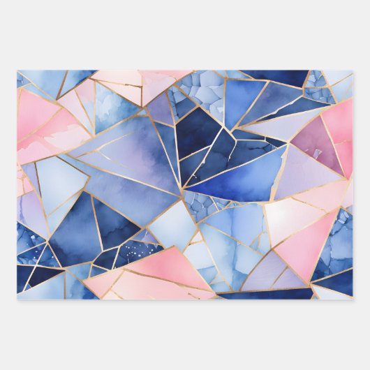 Kleurrijke Glass Mosaic Art Wrapping Paper Sheets (Voorkant 3)