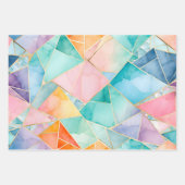 Kleurrijke Glass Mosaic Art Wrapping Paper Sheets (Voorkant)