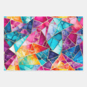 Kleurrijke Glass Mosaic Art Wrapping Paper Sheets (Voorkant)