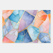 Kleurrijke Glass Mosaic Art Wrapping Paper Sheets (Voorkant 3)