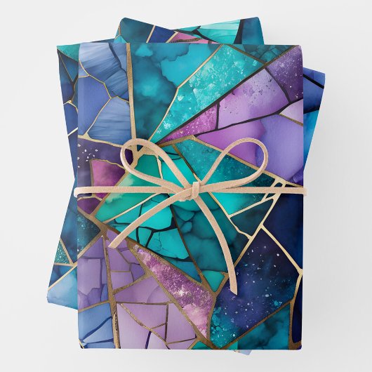 Kleurrijke Glass Mosaic Art Wrapping Paper Sheets