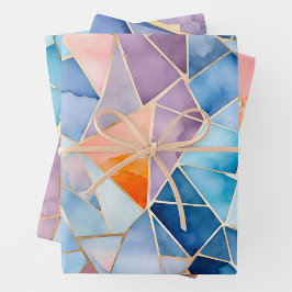Kleurrijke Glass Mosaic Art Wrapping Paper Sheets
