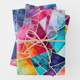 Kleurrijke Glass Mosaic Art Wrapping Paper Sheets