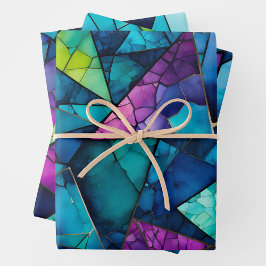 Kleurrijke Glass Mosaic Art Wrapping Paper Sheets