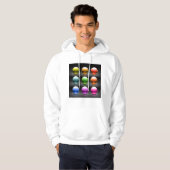Kleurrijke glazen balletjes Mannen capuchon Hoodie (Voorkant volledig)