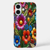 Kleurrijke Glazen Bloemen #11 - iPhone 16 Hoesjes (Achterkant)