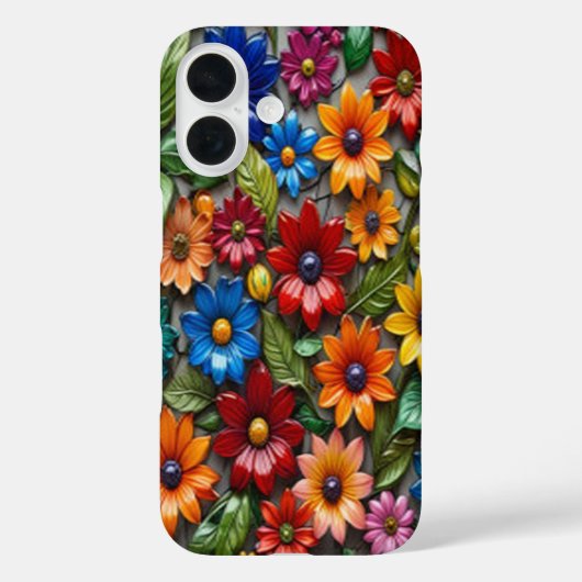 Kleurrijke glazen bloemen #3 - iPhone hoesjes (Achterkant)