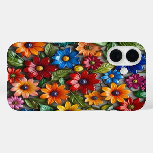 Kleurrijke glazen bloemen #3 - iPhone hoesjes (Achterkant (horizontaal))