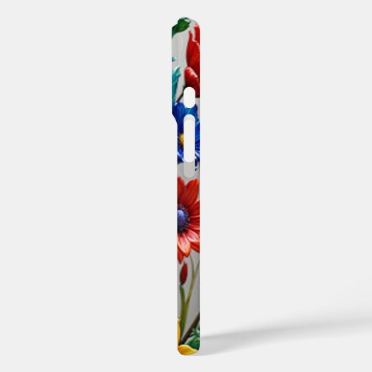 Kleurrijke Glazen Bloemen #9 - iPhone 16 Hoesjes (Achterkant / Links)