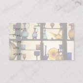 Kleurrijke glazen flesjes Antiek Visitekaartje (Achterkant)