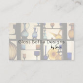 Kleurrijke glazen flesjes Antiek Visitekaartje (Voorkant)