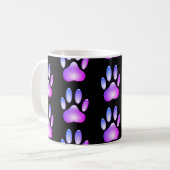 Kleurrijke Glazen Hond Paw Print Koffiemok (Voorkant links)