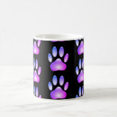 Kleurrijke Glazen Hond Paw Print Koffiemok (Center)