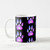 Kleurrijke Glazen Hond Paw Print Koffiemok (Links)