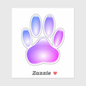 Kleurrijke Glazen Hond Paw Print Sticker (Vel)