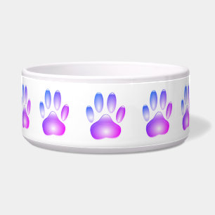 Kleurrijke Glazen Hond Paw Print Voerbakje