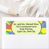 Kleurrijke Glazen in lood Adresetiketten voor het  Etiket (Insitu)