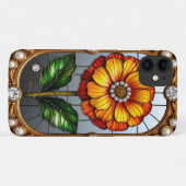 Kleurrijke Glazen in lood bloem Case-Mate iPhone Case (Achterkant (horizontaal))