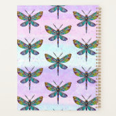 Kleurrijke Glazen in lood libellen vleugels Planner (Achterkant)