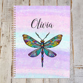 Kleurrijke Glazen in lood libellen vleugels Planner