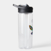 Kleurrijke Glazen in lood libellen vleugels Waterfles (Rechts)